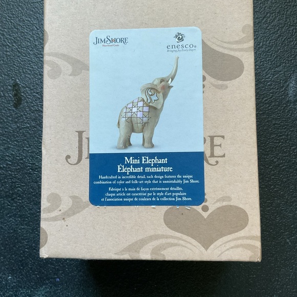 NIB Jim Shore Elephant Raised Trunk Figurine Heartwood Creek - Picture 2 of 10